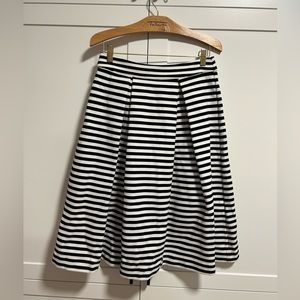 Portmans black and white stripe midi skirt
